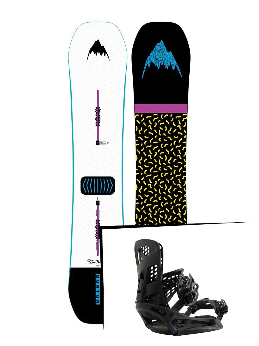 Set: Burton Free Thinker Wide 2019 + Burton Genesis EST matty black - Bild 1