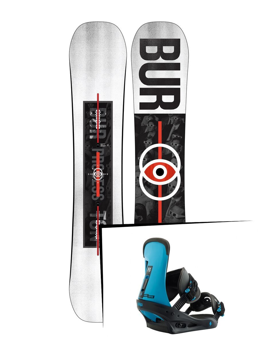 Set: Burton Process Flying V Wide 2019 + Burton Freestyle cobalt blue - Bild 1