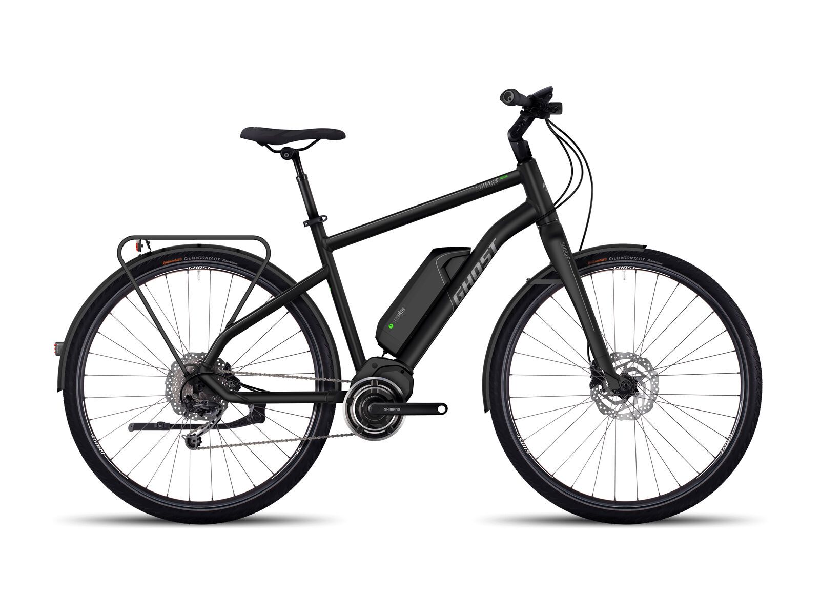 Ghost Hybride Square Trekking 4, night black/urban grey/neon green - Bild 1