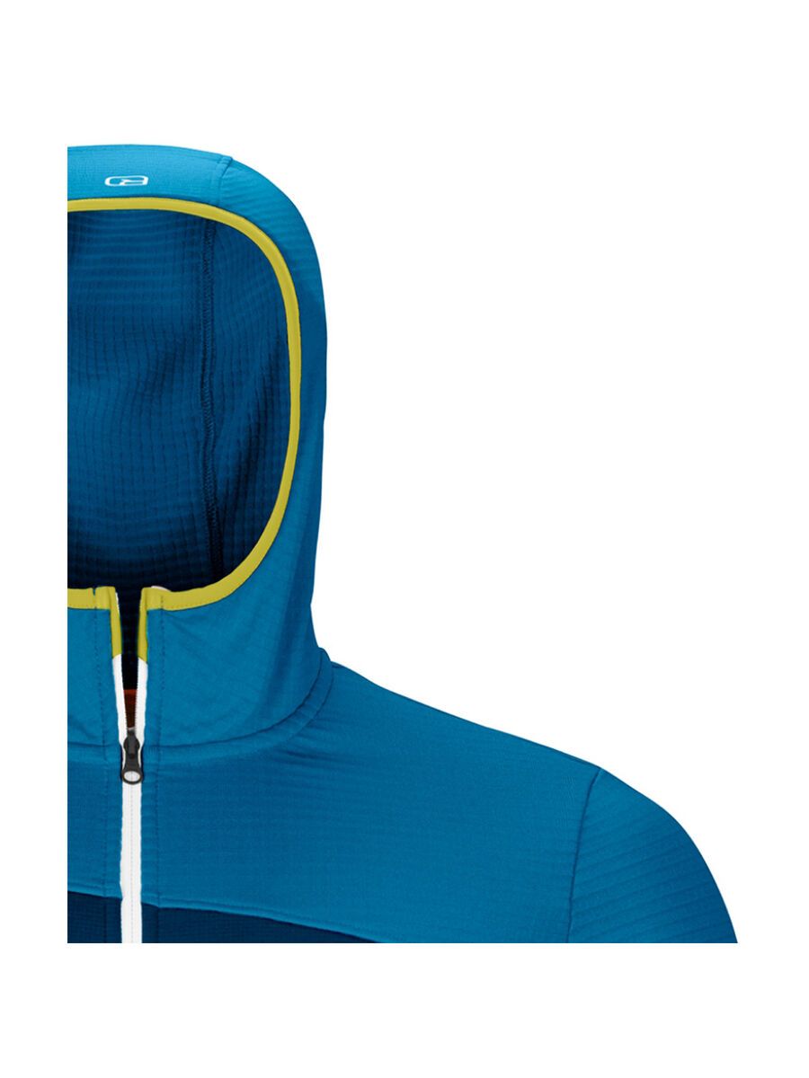 Ortovox Merino Fleece Grid Hoody M, heritage blue - Bild 2