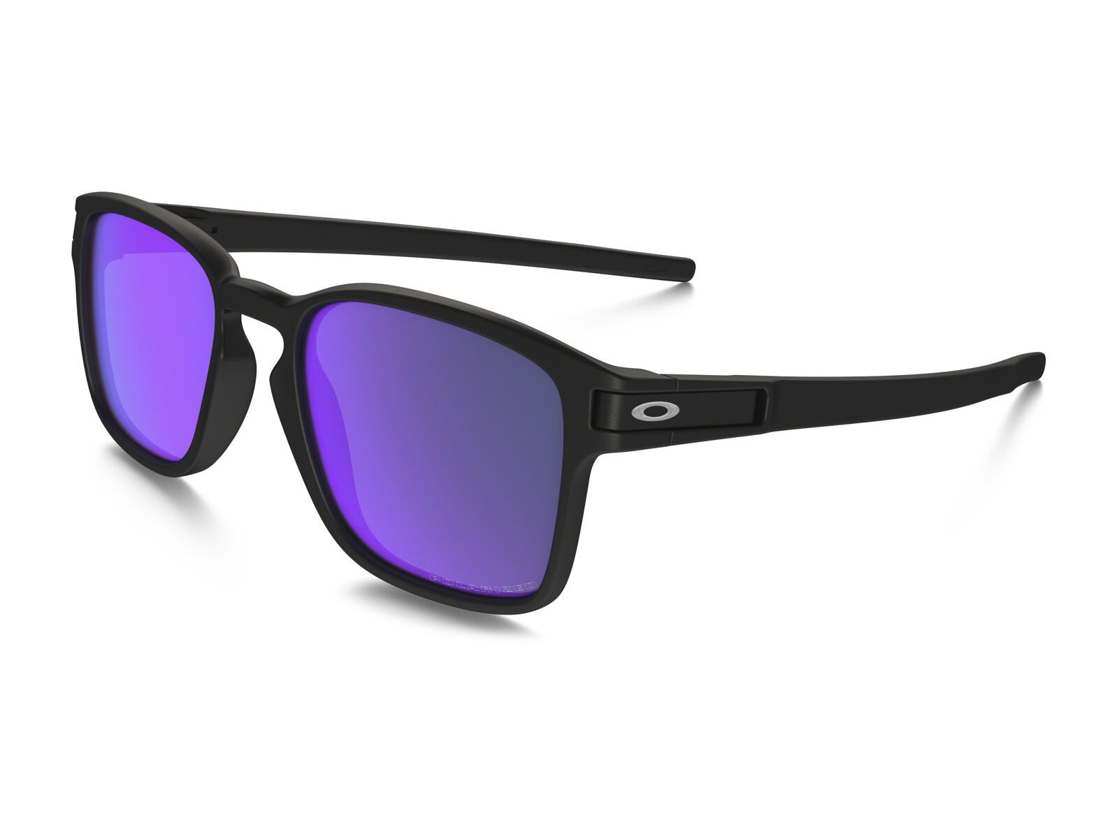 Oakley Latch Square Polarized, matte black/Lens: violet iridium polarized - Bild 1