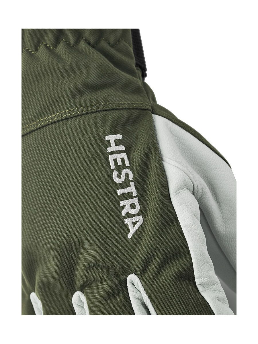 Hestra Army Leather Heli Ski 5 Finger, olive - Bild 3