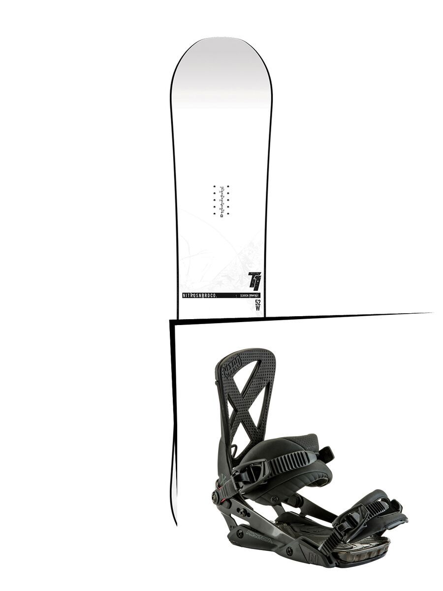 Set: Nitro T1 Wide 2017 + Nitro Phantom 2017, midnight - Snowboardset - Bild 1