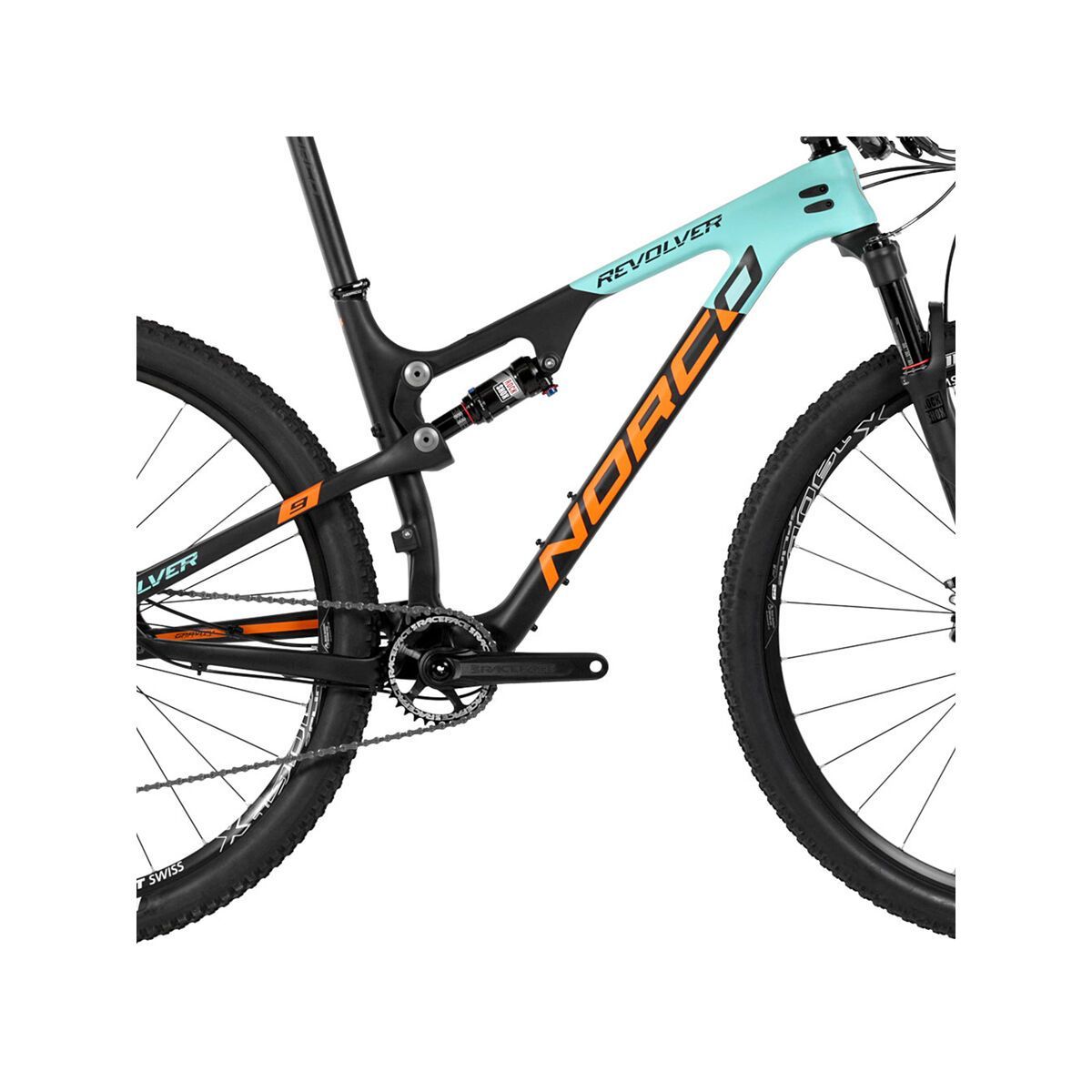Norco Revolver FS 9.2, black/turqoise/orange - Bild 3