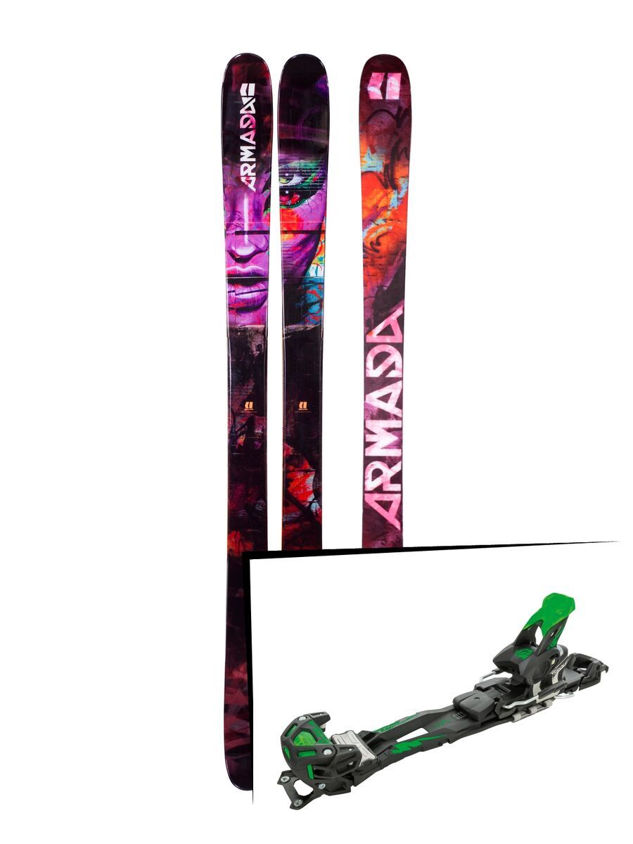 Set: Armada Arv 96 2018 + Tyrolia Adrenalin 16 solid black flash green - Bild 1