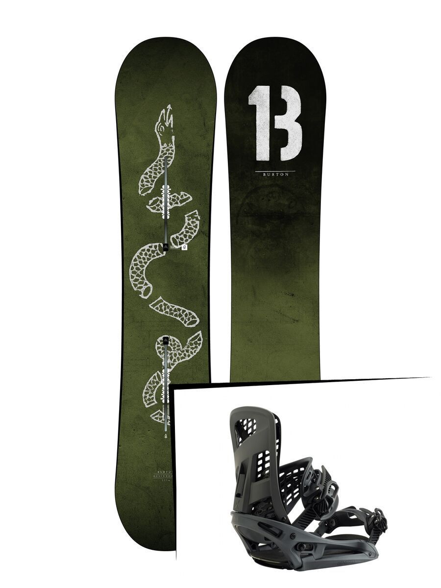 Set: Burton Descendant Wide 2019 + Burton Genesis X EST black matte - Bild 1