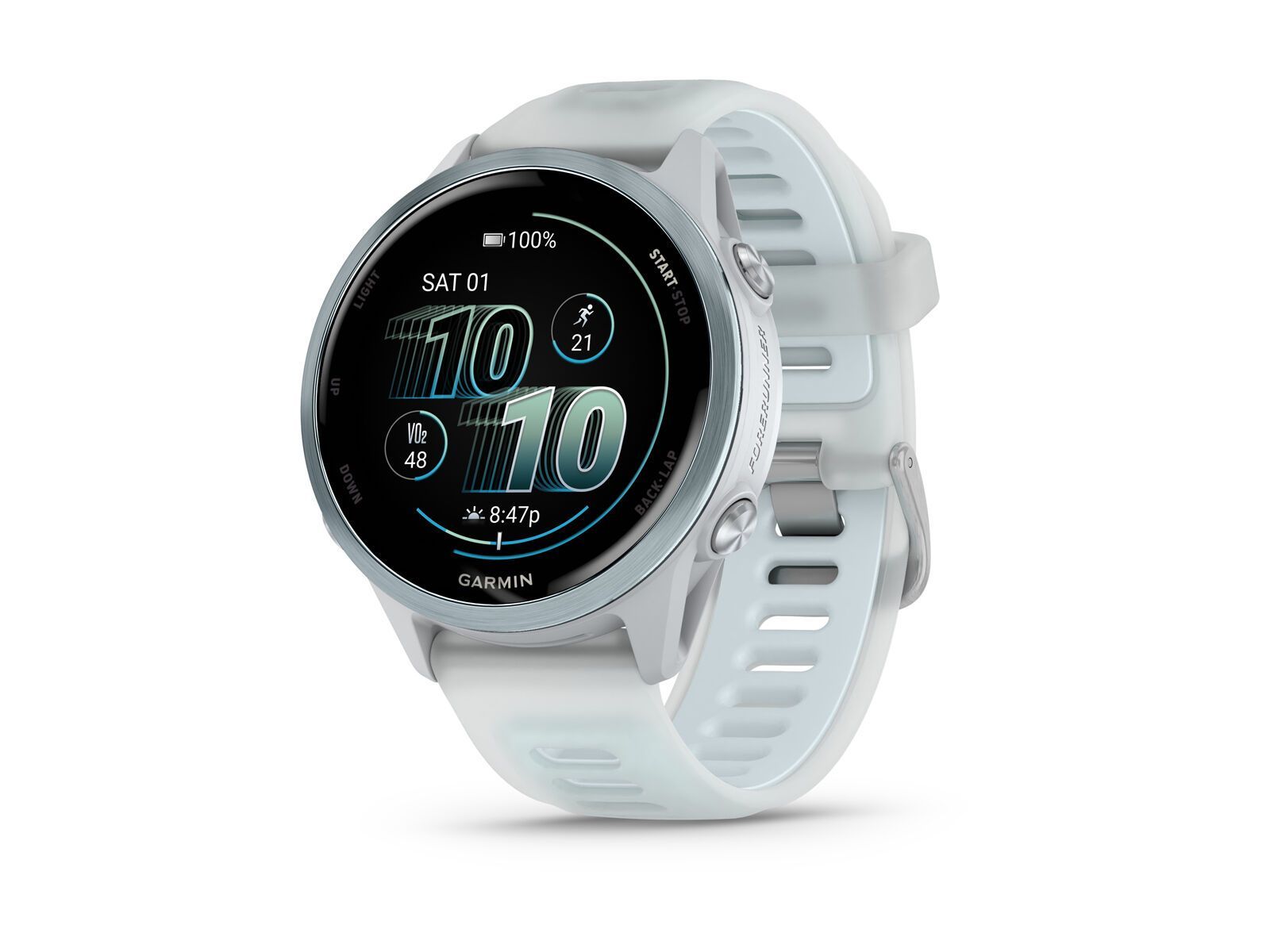 Garmin Forerunner 570 - 42 mm, steinweiss/cloud blue - Bild 1