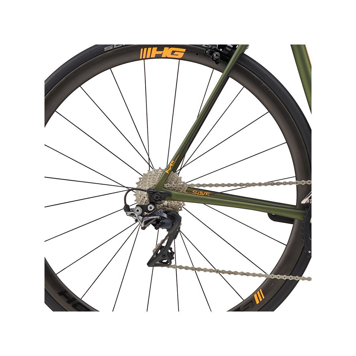 Cannondale SuperSix Evo Hi-Mod Dura Ace 2, vulvan green w/ jet black and acid orange, matte - VUG - Bild 4