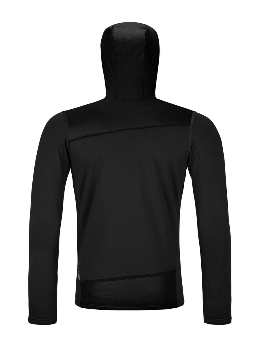 Ortovox Merino Fleece Light Hoody M, black raven - Bild 2