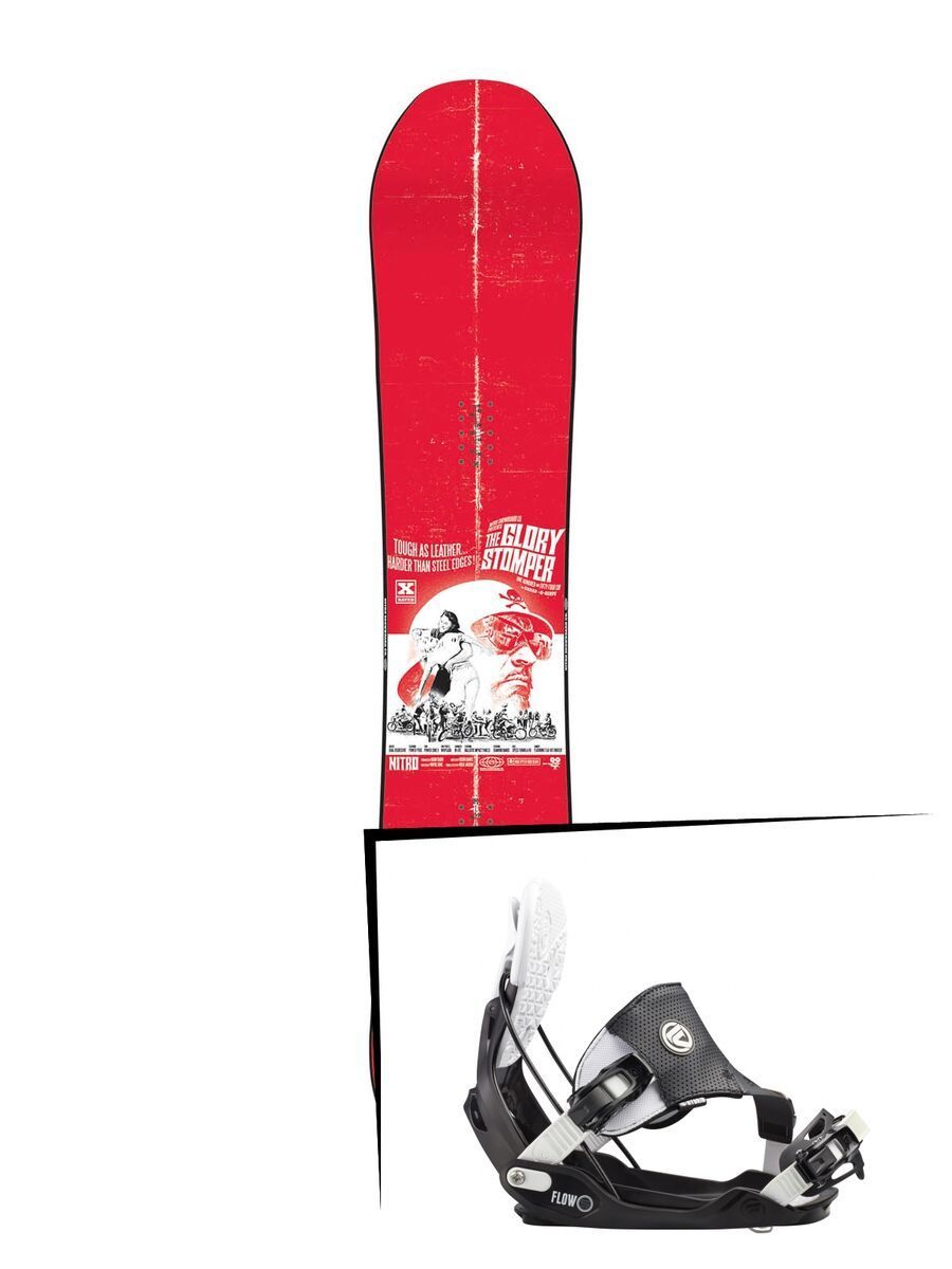 Set: Nitro Glory Stomper 2015 + Flow Five Hybrid 2016, stormtrooper - Snowboardset - Bild 1