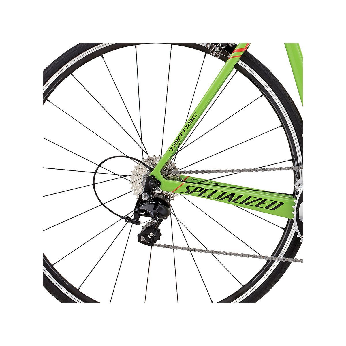 Specialized Tarmac Sport, gloss monster green/rocket red/tarmac black - Bild 4