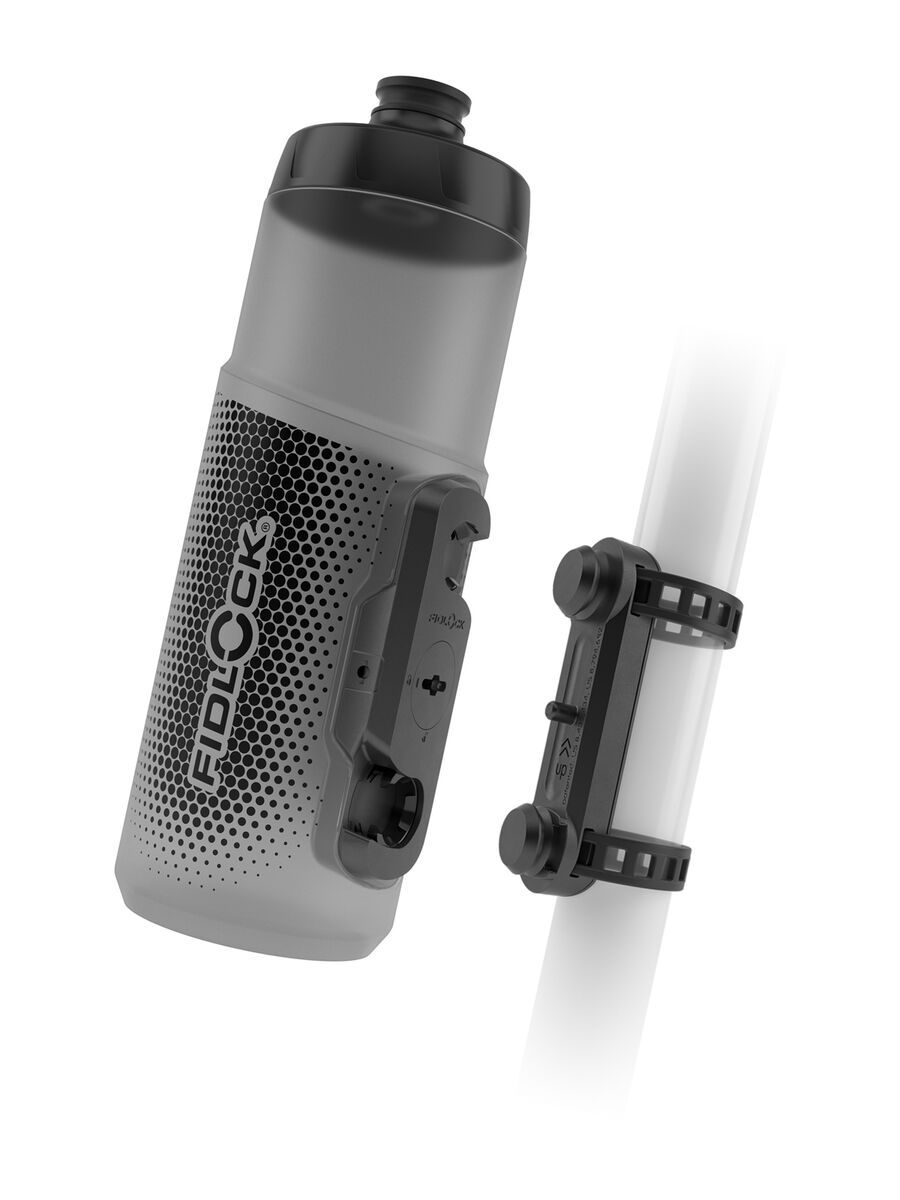 Fidlock Twist Bottle 600 + Uni Base, transparent black - Bild 1