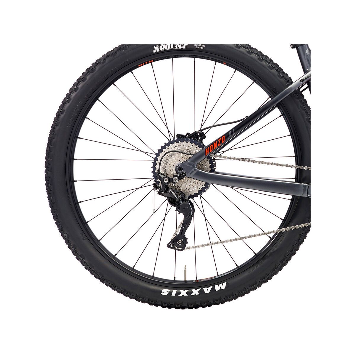 Kona Honzo AL, matt charcoal w/ black & orange decals - Bild 5