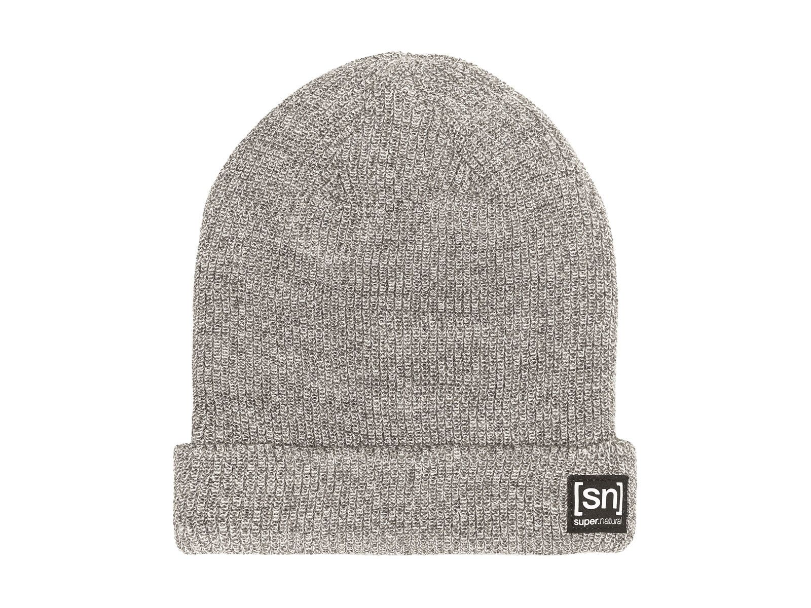 super.natural Merino Knit Beanie, metal grey melange - Bild 1