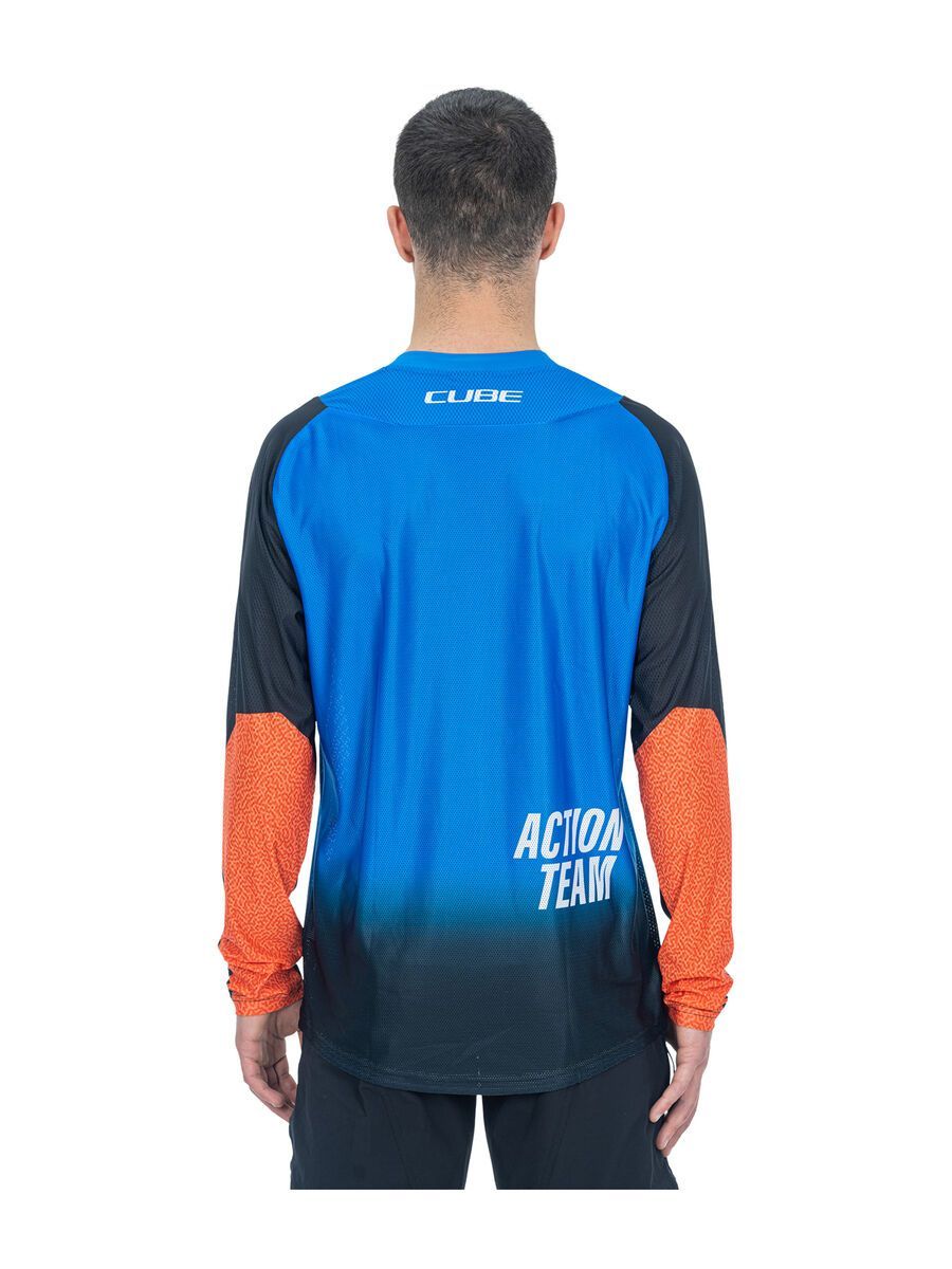 Cube Vertex Rundhalstrikot langarm X Actionteam, black´n´blue - Bild 3