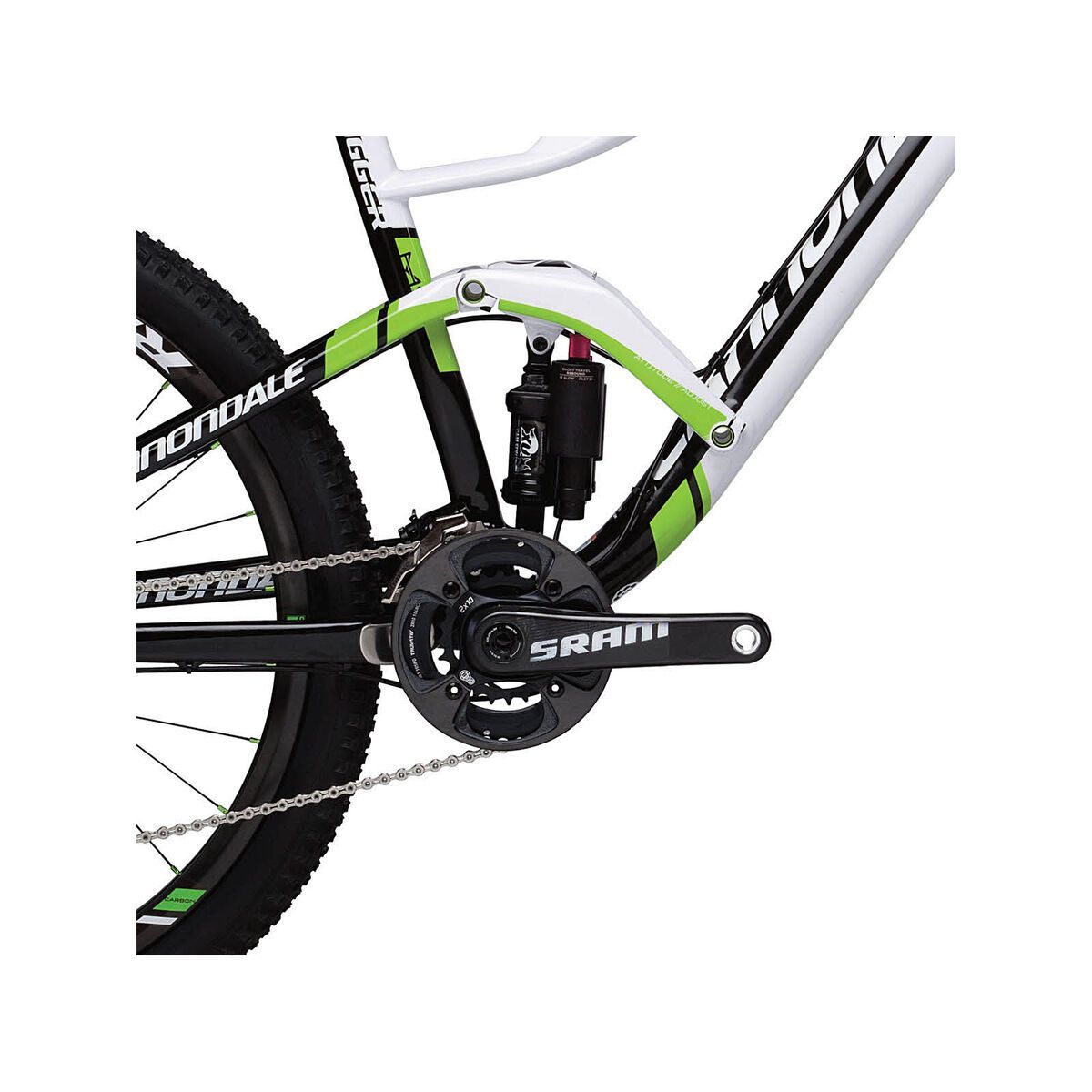 *** 2. Wahl *** Cannondale Trigger Carbon 1 2013, exposed carbon w/ magnesium white and bersker green accents gloss - Mountainbike | Rahmenhöhe M // 45,7 cm - Bild 3