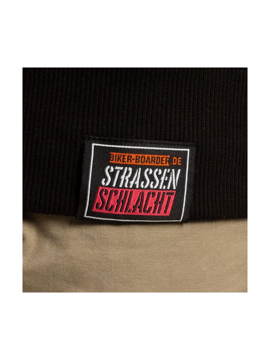 BIKER-BOARDER Strassenschlacht T-Shirt Balken-Logo Unisex, schwarz - Bild 3