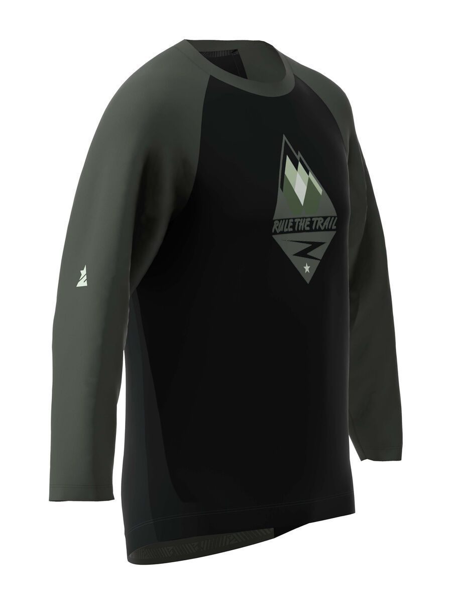 Zimtstern PureFlowz Shirt 3/4, pirate black/gun metal/fog green - Bild 3