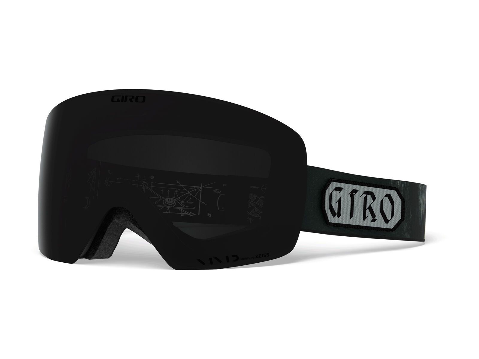 Giro Contour inkl. WS, black white hex/Lens: vivid jet black/vivid infrared - Bild 1