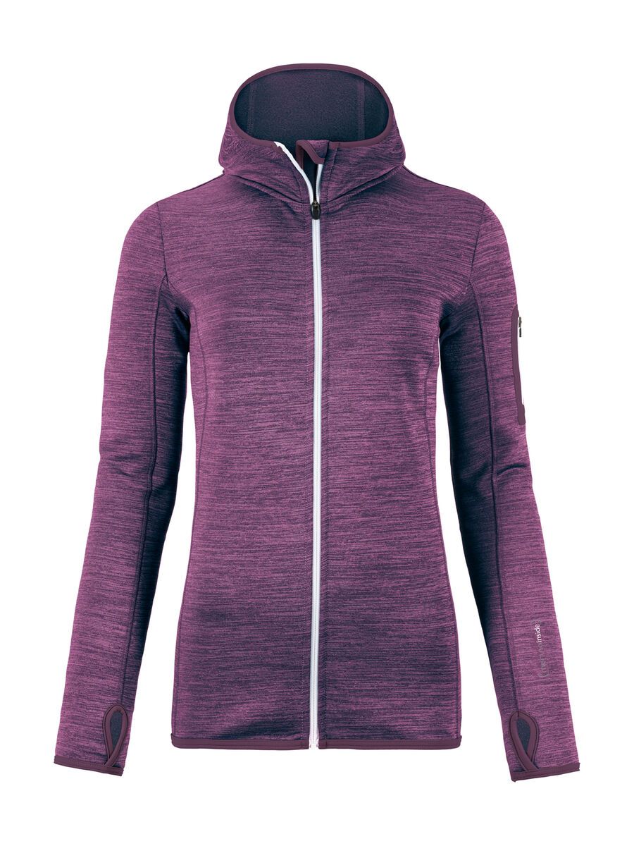 Ortovox Merino Fleece Melange Hoody W, aubergine blend - Bild 1