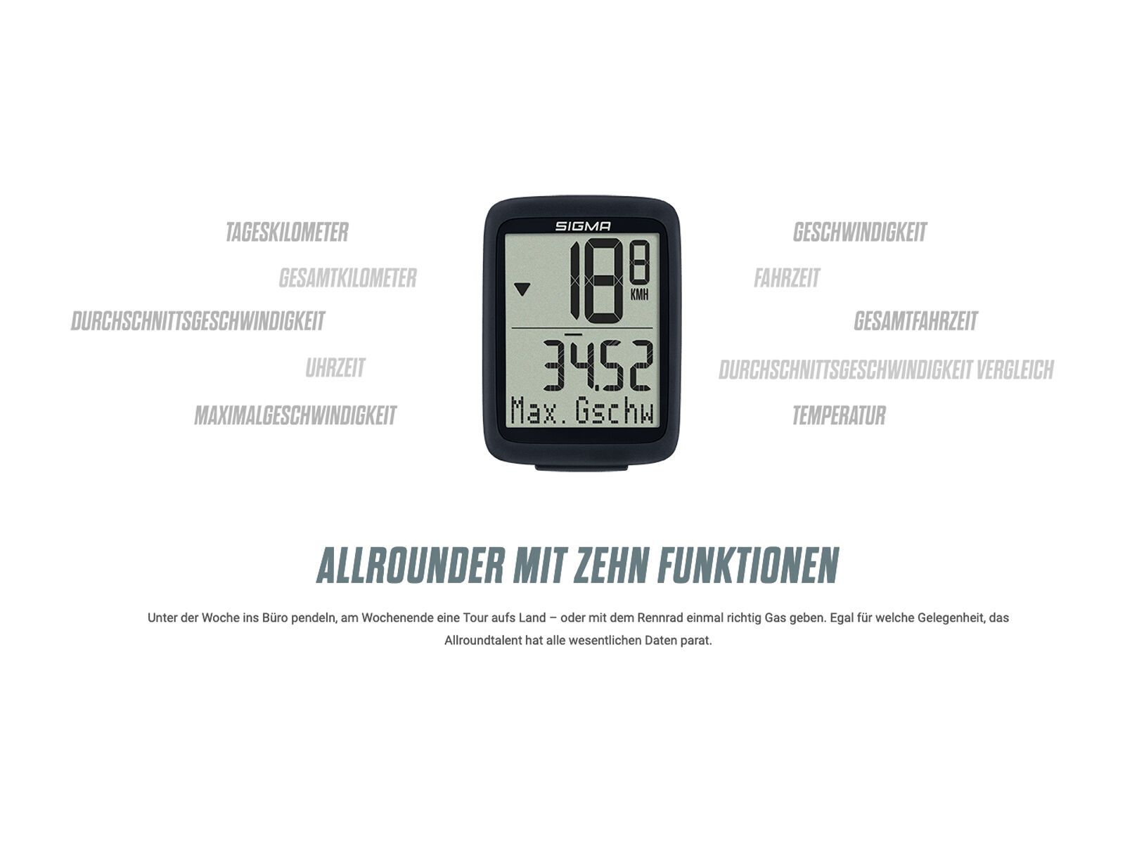 Sigma BC 10.0 WL STS, schwarz/weiß - Bild 2