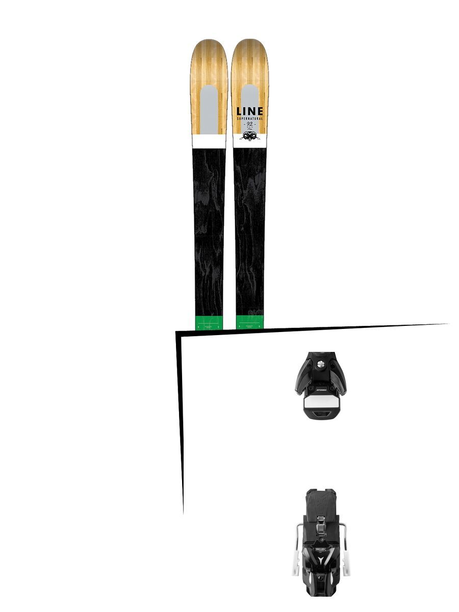 Set: Line Supernatural 92 2017 + Atomic STH 13 WTR 100 mm, black/gun metal - Skiset - Bild 1