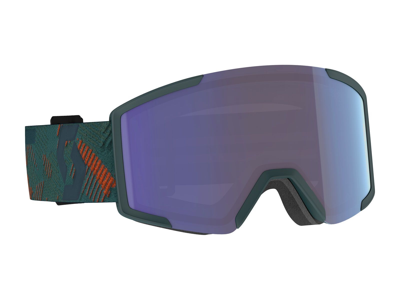 Scott Shield - Enhancer Blue Chrome, sombre green/pumpkin orange - Bild 1