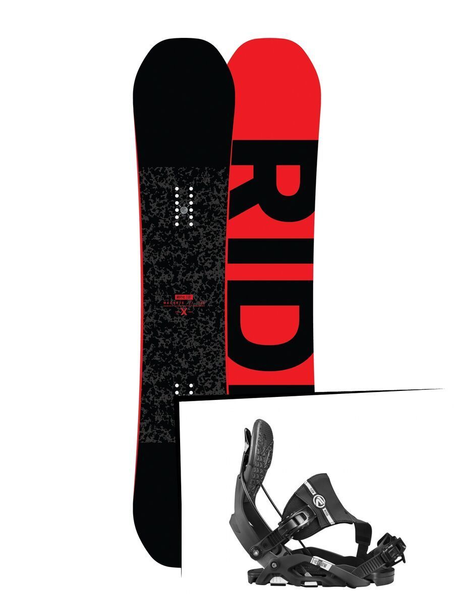 Set: Ride Machete 2017 + Flow Nexus Hybrid 2017, black - Snowboardset - Bild 1
