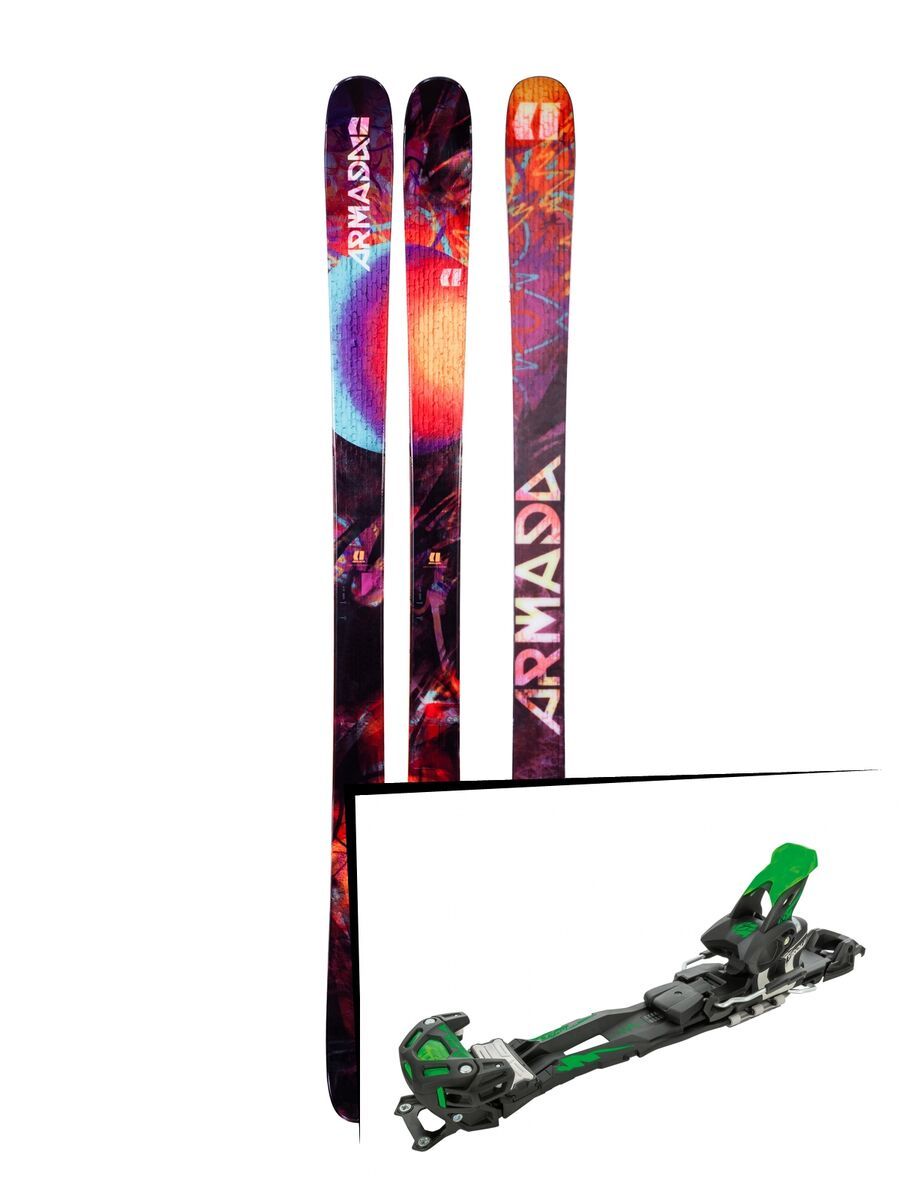 Set: Armada Arv 86 2018 + Tyrolia Adrenalin 16 solid black flash green - Bild 1