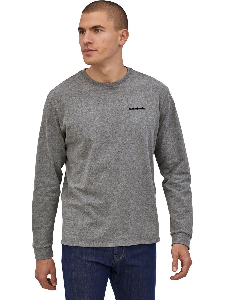 Patagonia Men's Long-Sleeved P-6 Logo Responsibili-Tee, gravel heather - Bild 4