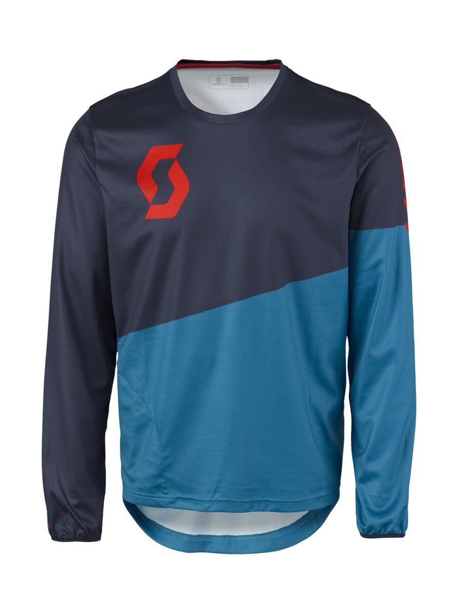 Scott Progressive Pro l/sl Shirt, seaport blue/fiery red - Bild 1