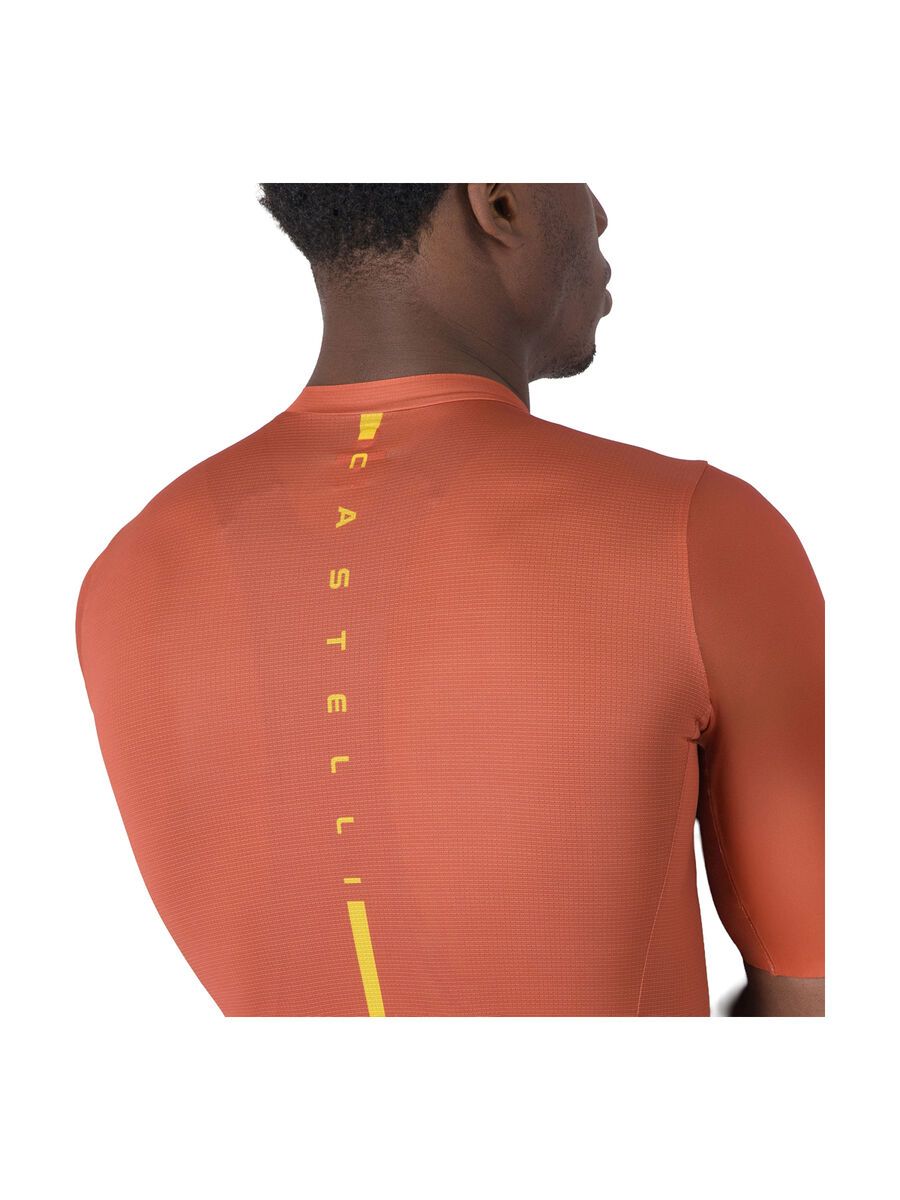 Castelli Drittone Logo Jersey, paprika/mango mojito - Bild 5