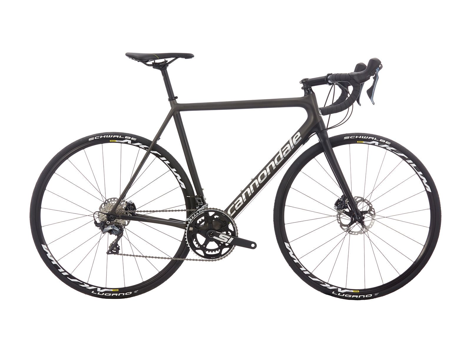 Cannondale SuperSix Evo Disc Ultegra, anthracite w/ jet black, cannondale green and brushed chrome - satin (ANT) - Bild 1