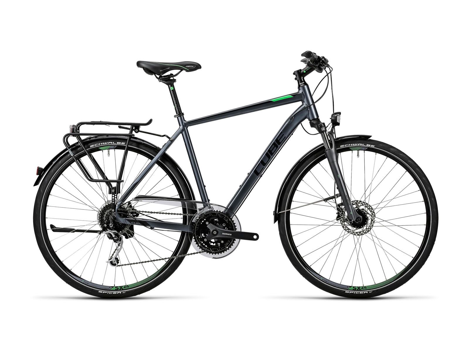 Cube Touring EXC, grey black flashgreen - Bild 1