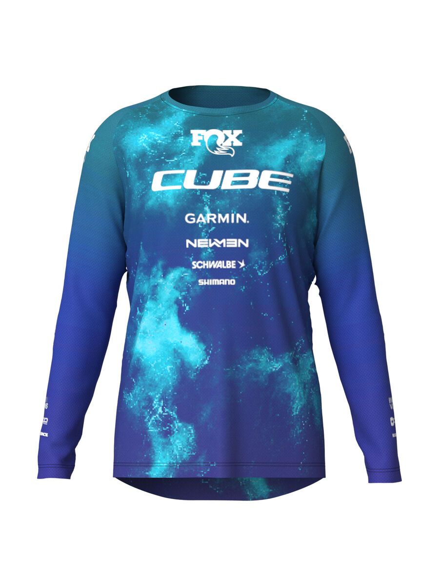 Cube MTB Trikot Rookie X Actionteam langarm, blue´n´green - Bild 1