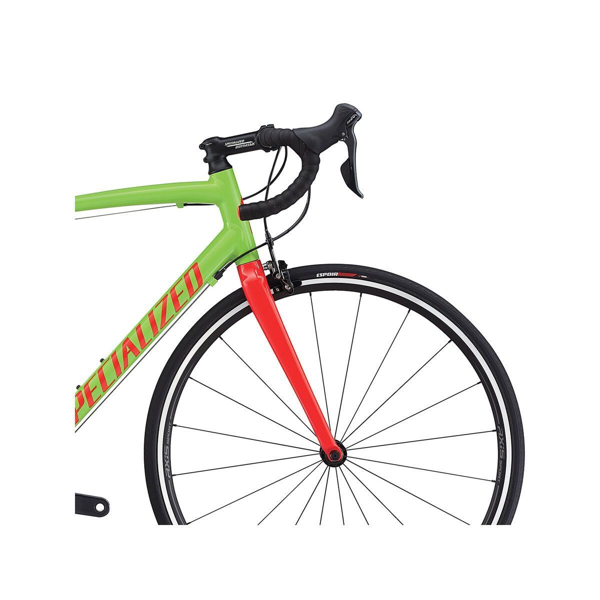 Specialized Allez E5 Sport, monster green/tarmac black/rocket red - Bild 5