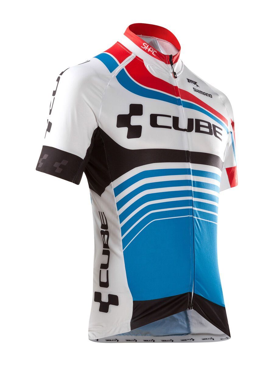 Cube Teamline Trikot kurzarm, white´n´blue´n´red - Bild 1