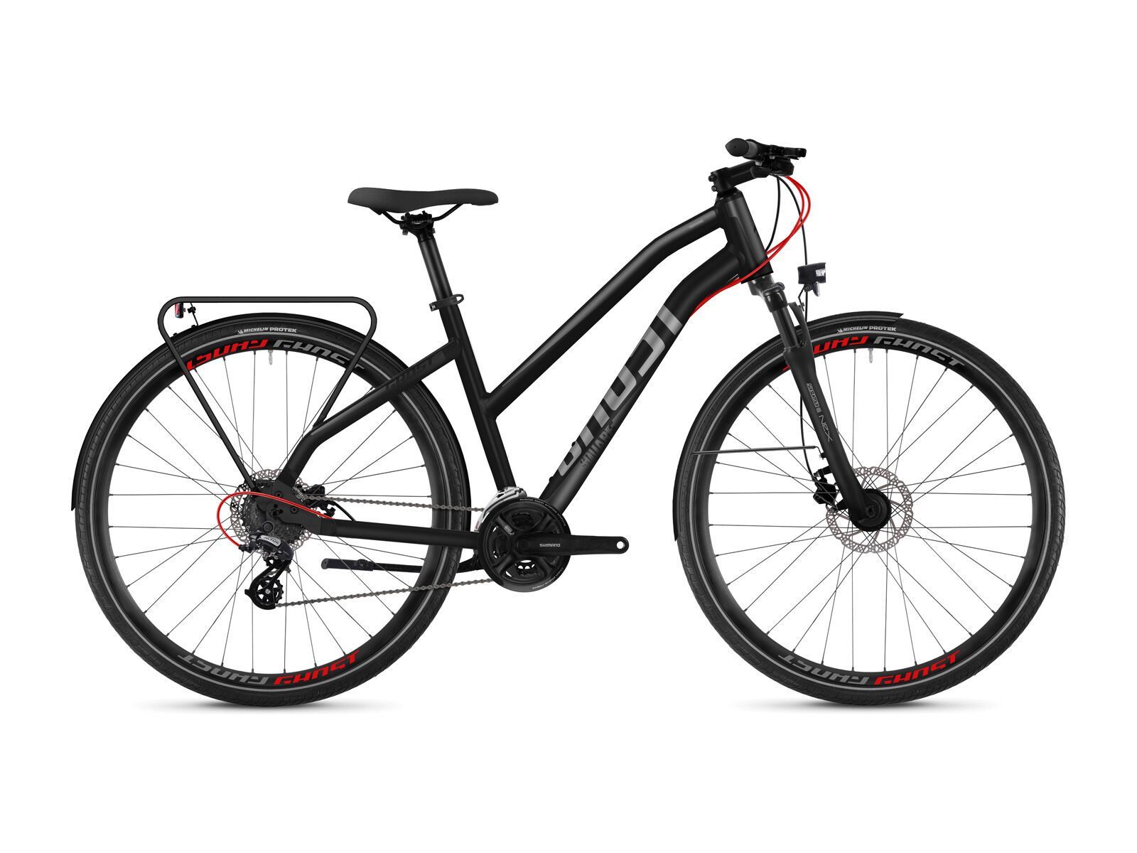 Ghost Square Trekking 2.8 W AL, night black/titanium gray/riot red - Bild 1