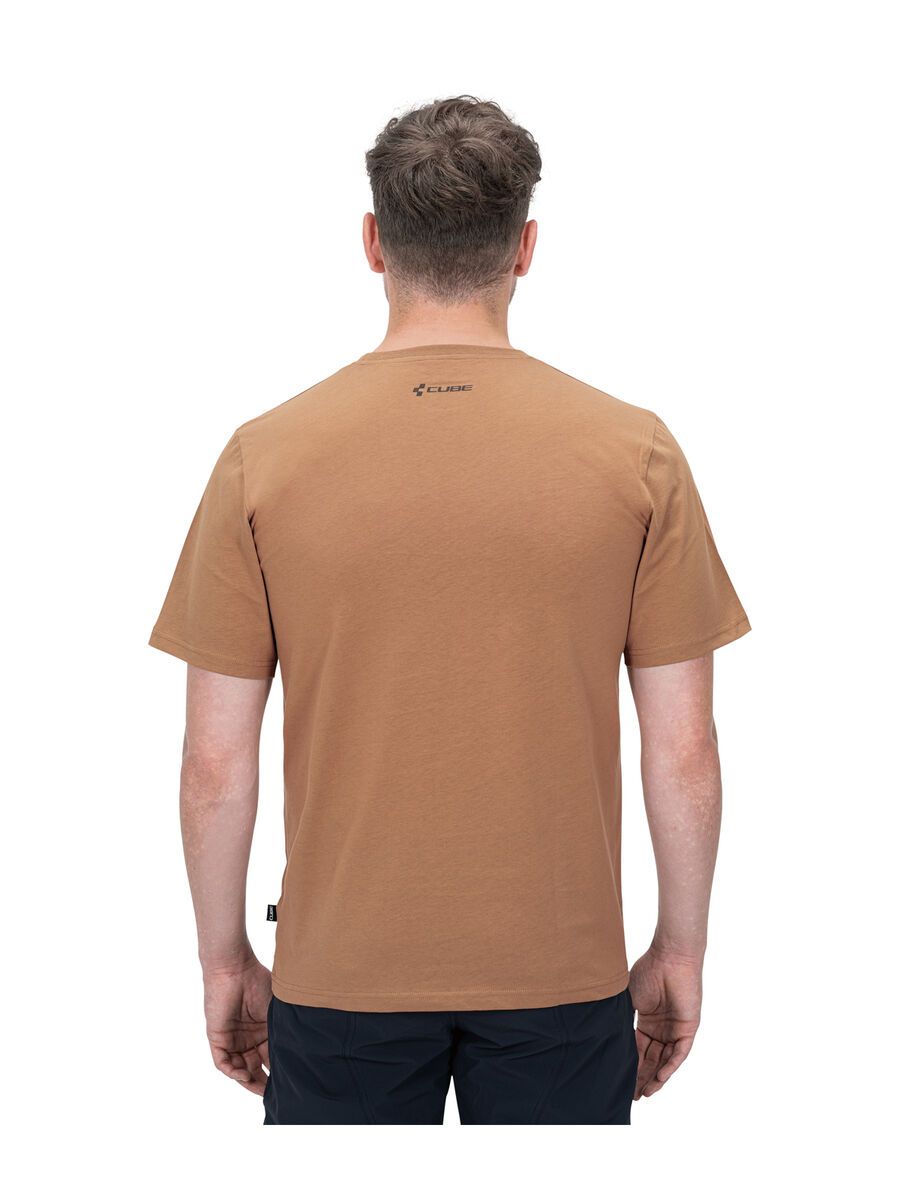 Cube Organic T-Shirt Wheels & Mountains, brown - Bild 3