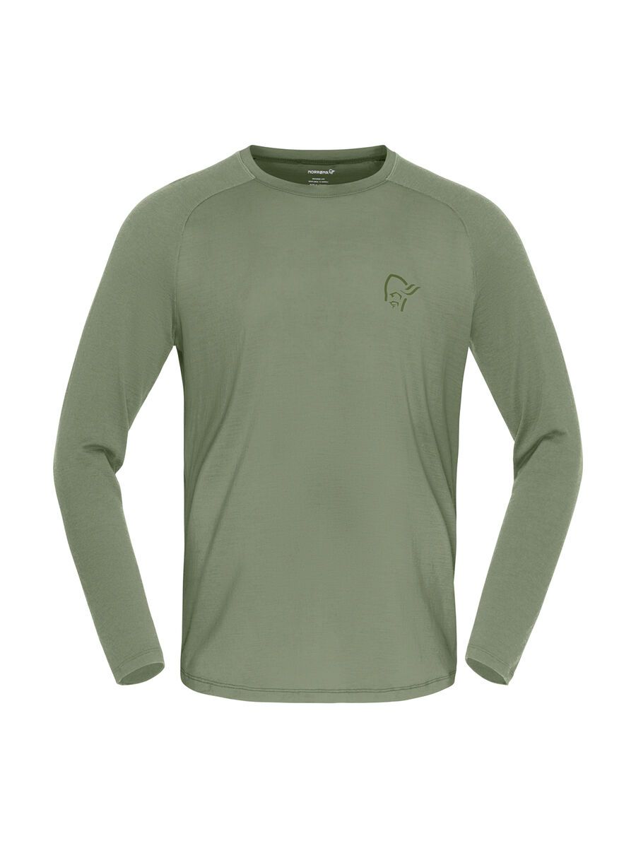Norrona femund pureUll Long Sleeve M's, deep lichen green - Bild 1