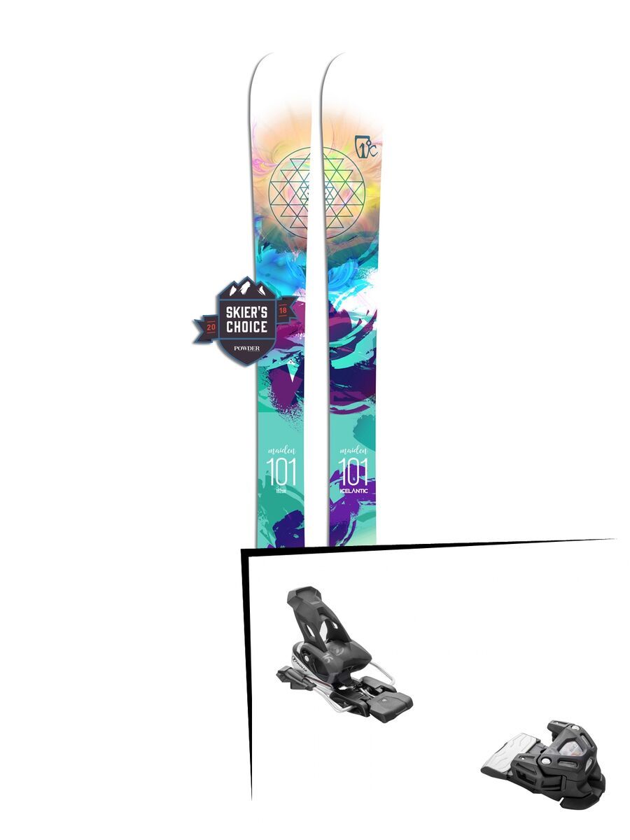 Set: Icelantic Maiden 101 2018 + Tyrolia Attack 16 solid black - Bild 1