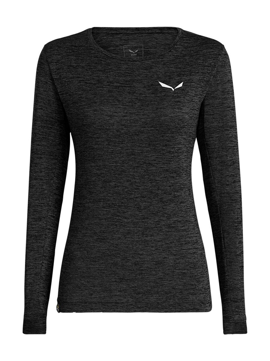Salewa Puez Melange Dry’Ton Langarm Tee Damen, black out melange - Bild 1