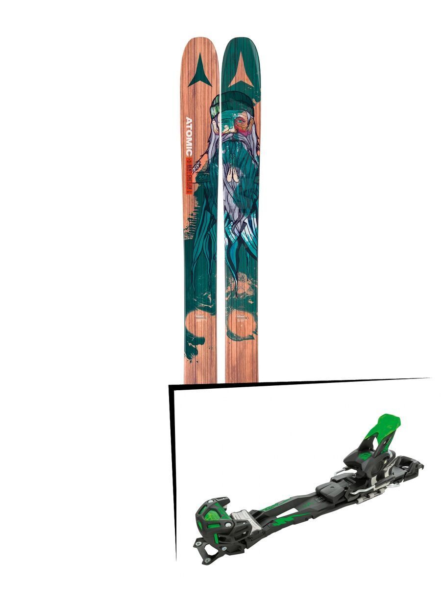 Set: Atomic Backland Bent Chetler 2017 + Tyrolia Adrenalin 16 ohne Bremse, solid black flash green - Skiset - Bild 1