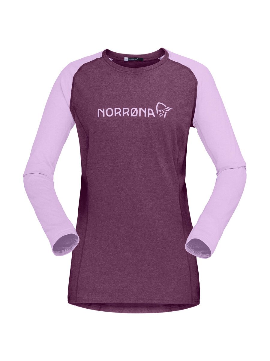 Norrona fjørå equaliser lightweight Long Sleeve W's, dark purple/violet tulle - Bild 1