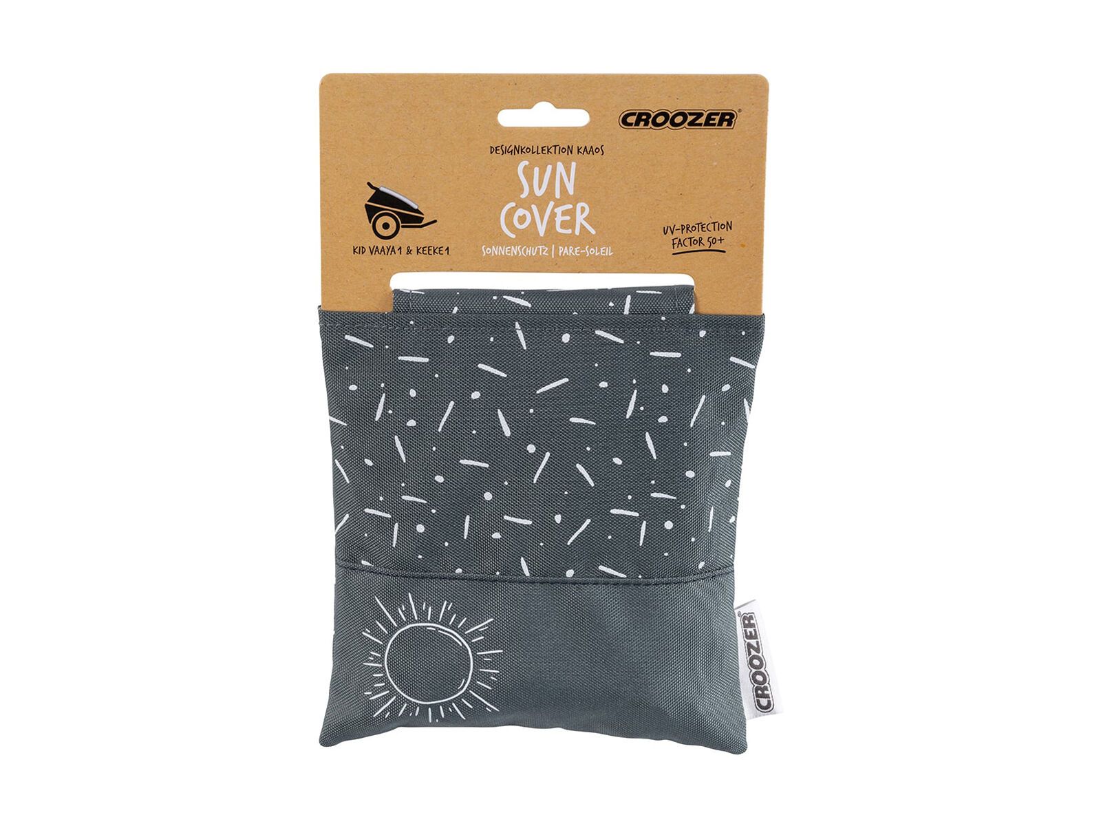 Croozer Sonnenschutz für Kid Einsitzer ab 2014, graphite blue/white - Bild 2