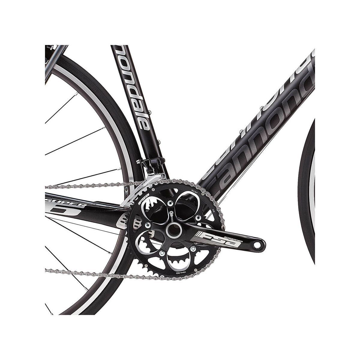 Cannondale Super Six SuperSix 5 105 Compact, jet black w/ charcoal gray and fine silver accents matte - Bild 2