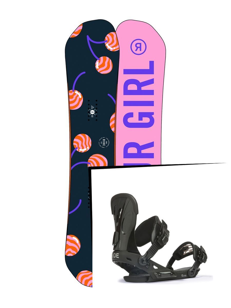 Set: Ride OMG 2017 + Ride VXN 2017, black - Snowboardset - Bild 1