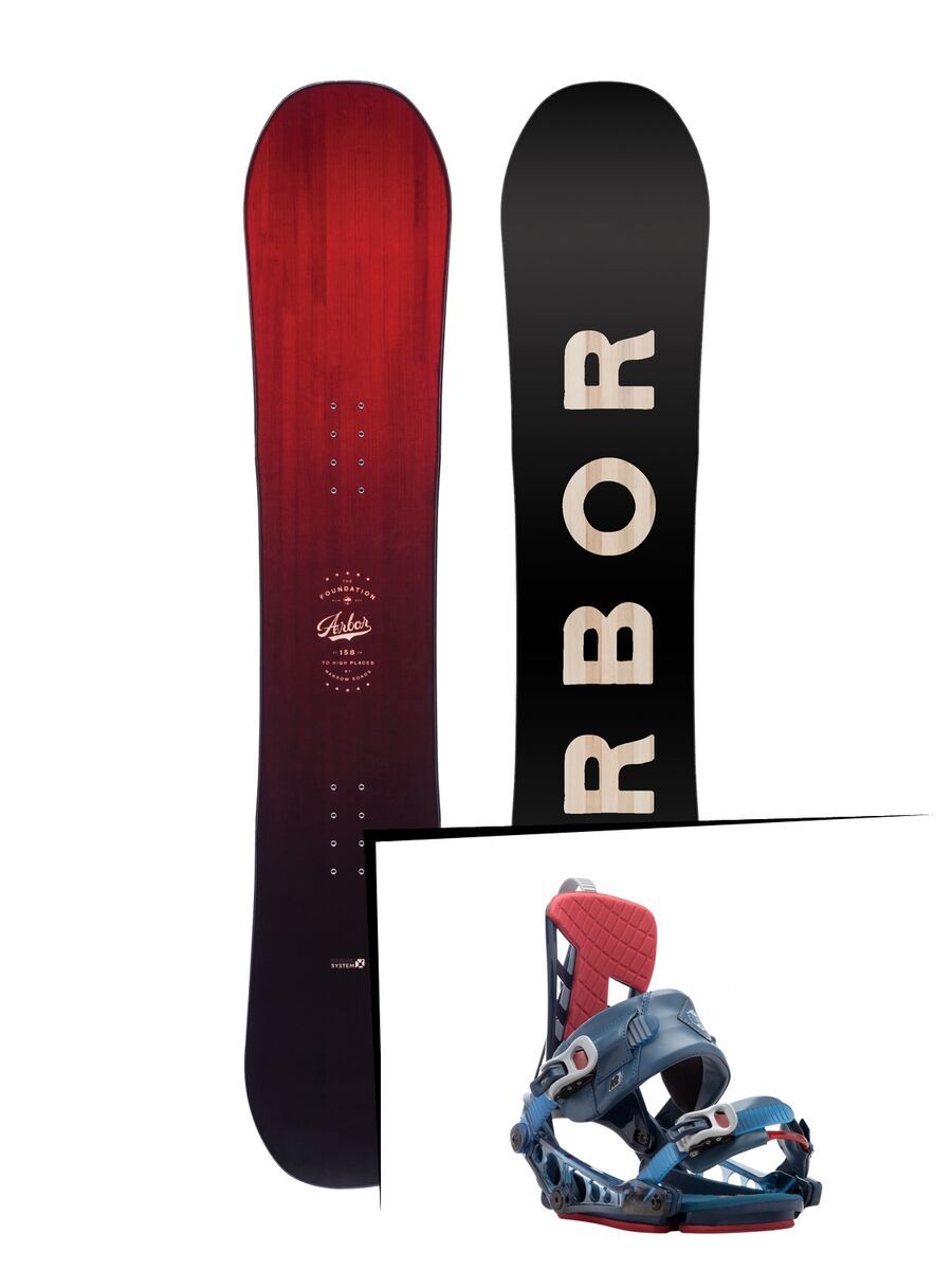 Set: Arbor Foundation 2017 + K2 Cinch CTS 2017, blue - Snowboardset - Bild 1