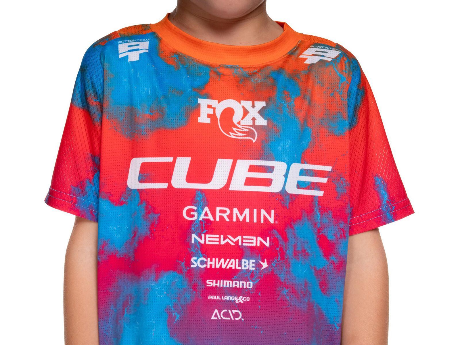 Cube MTB Trikot Rookie X Actionteam kurzarm, blue´n´pink´n´orange - Bild 3