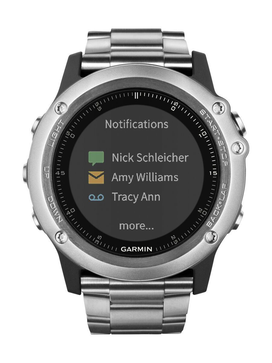 Garmin fenix 3 mit Saphirglas, Titaniumarmband, titanium - Bild 4